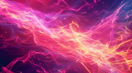 Wandaufkleber /imagine prompt: Abstract background, chaotic, energetic, neon pink background  © Nica