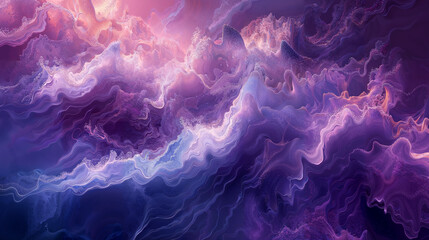 Abstract Fractal Art in Blue and Purple Tones