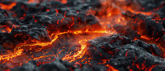 Digital replication of lava flows and cracks