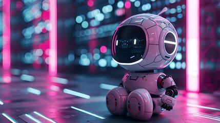 3D rendering artificial intelligence AI research of droid robot, Chatbot chat AI concept, artificial intelligence Businessman, Software development robot, Generative Ai - obrazy, fototapety, plakaty