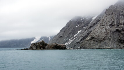 Rocky islet off the coast of Elephant Island, Antarctica