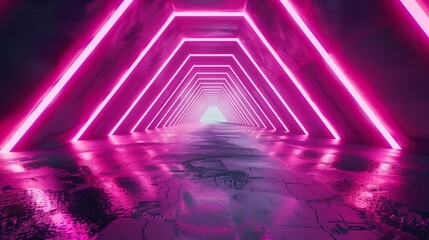 : Abstract background, retro-futuristic, neon, electric pink background 