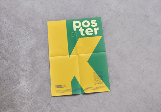 Mockup of customizable A2 poster, vertical