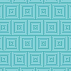 Blue ornament with square vector illustration. Rectangular seamless pattern on isolated background. Abstract pattern sign concept.