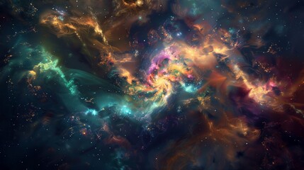 : Abstract background, surreal, otherworldly, cosmic black background 