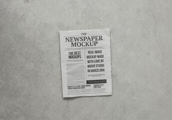Mockup of customizable newspaper