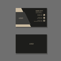 Modern business card design with back and front template.