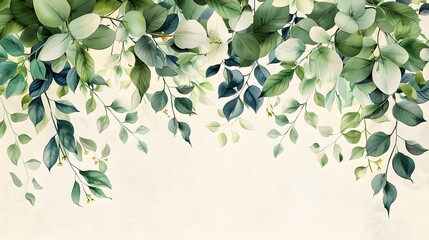 Floral and botanical background, Abstract pattern with spring flowers on a white background