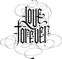 Old English calligraphy style with flurishes