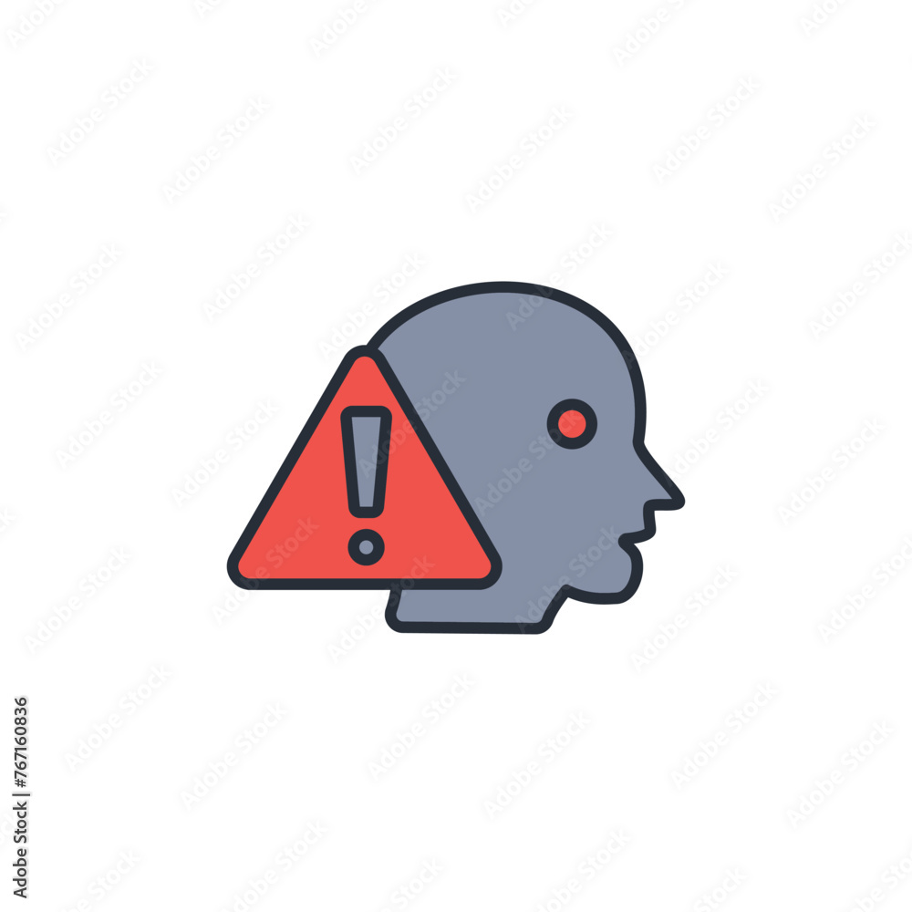Poster alert icon. vector.editable stroke.linear style sign for use web design,logo.symbol illustration.