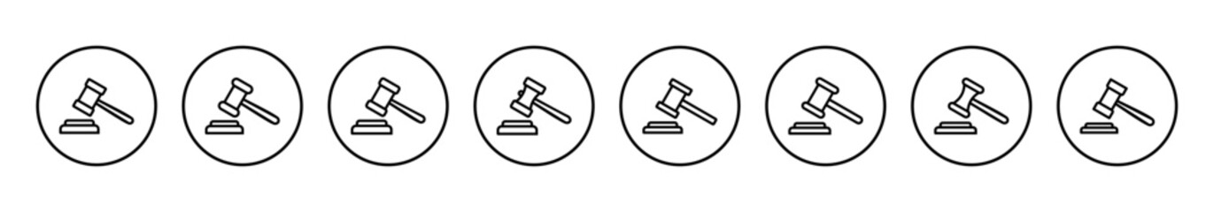 Gavel icon vector illustration. judge gavel sign and symbol. law icon. auction hammer - obrazy, fototapety, plakaty