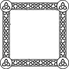 Square Celtic Border Frame - Triquetra
