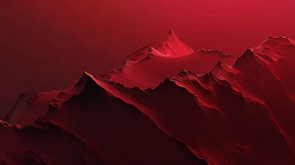 Crédence de cuisine en verre imprimé Bordeaux Minimal dark textured landscape background. Abstract background, desert or mountains at night, red-orange color