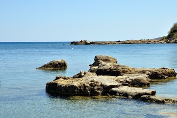 Der Strand von Kalithea auf Rhodos