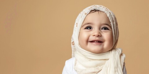 Joyful Middle Eastern Toddler Smiling
