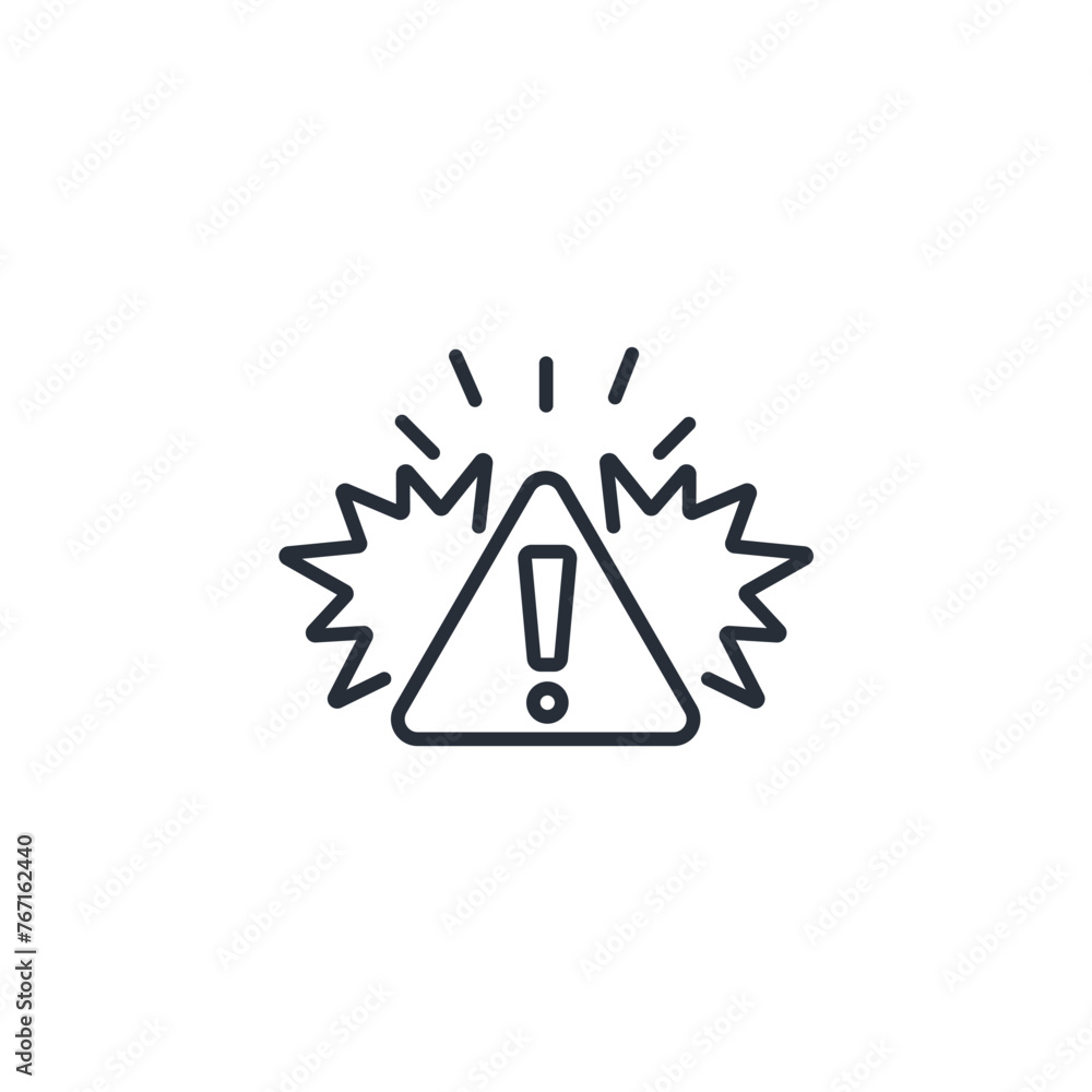 Poster printdanger icon. vector.editable stroke.linear style sign for use web design,logo.symbol illustrati