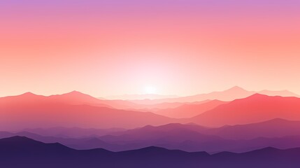 Visualize an energetic sunrise gradient background filled with vigor, as fiery pinks give way to tranquil purples, setting the stage for graphic design exploration.