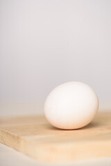 Fresh white organic eggs of the Leghorn breed from local farms raised in an open system. Ingredients for cooking healthy food