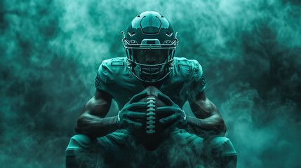 one quarterback american football player throwing ball