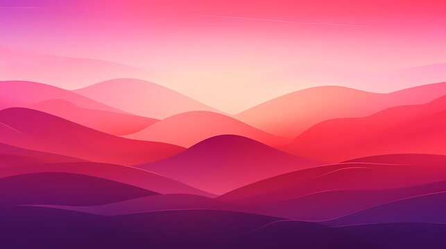 Visualize an energetic sunrise gradient background filled with vigor, as fiery reds give way to tranquil purples, setting the stage for graphic design exploration.