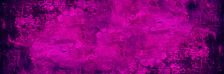 Black dark purple fuchsia magenta bright pink grunge texture background. Old wall. Plaster paint...
