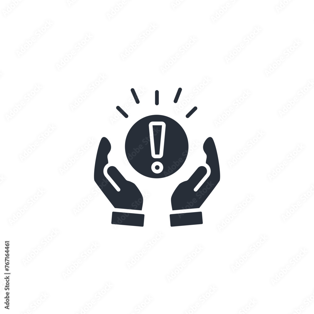 Poster precaution icon. vector.editable stroke.linear style sign for use web design,logo.symbol illustratio