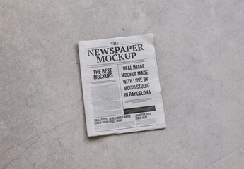 Mockup of customizable newspaper