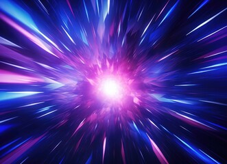 Abstract Light Speed Hyperdrive Visualization