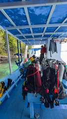 Scubadiving in Lembeh strait, North Sulawesi, Indonesia.