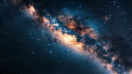 Celestial panorama with a galaxy background, inviting viewers to explore the cosmos.