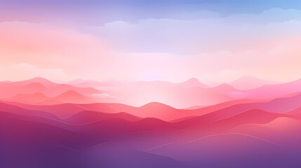 Step into an invigorating sunrise gradient background, where warm reds transition into cool purples, creating a lively environment for graphic resources. - obrazy, fototapety, plakaty