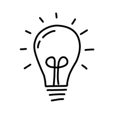 Light Bulb line icon vector