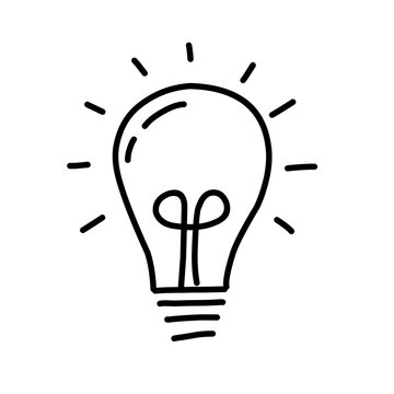 Light Bulb line icon vector