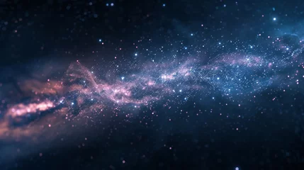 Türaufkleber Deep space vista with a stunning galaxy backdrop stretching across the cosmos. © Aina Tahir