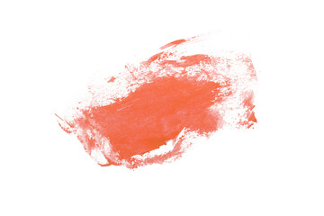 Orange watercolor paint brush stroke isolated on transparent background. watercolor png.
