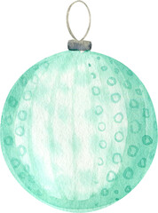 Hand Drawn Watercolor Christmas Decorations