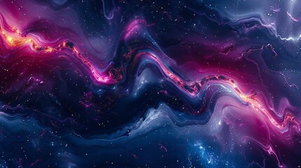 Galactic dreamscape painted with the hues of distant stars and swirling nebulae. - obrazy, fototapety, plakaty