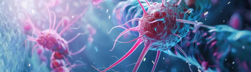 Closeup illustration of a bacteriophage attacking a harmful bacterium within the human body, highlighting this natural predator  3D illustration