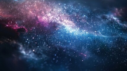 Obraz premium Galactic wonderland teeming with stars, nebulae, and galaxies against a dark background.