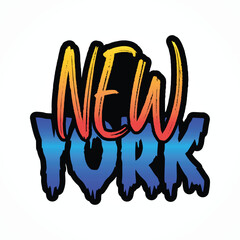 New york city, graffiti lettering design.