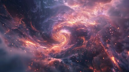 Infinity revealed in a galaxy background, showcasing the grandeur of the cosmos. - obrazy, fototapety, plakaty