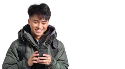 Man is using smart phone