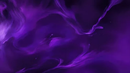 Fotobehang Dark Purple smoke acrylic paints Liquid fluid art abstract background © Reazy Studio