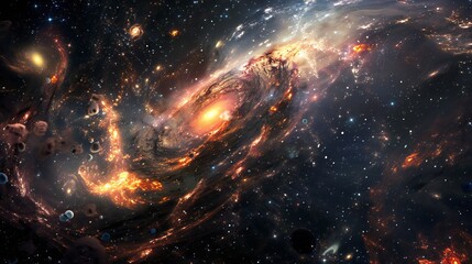 Surreal galaxy background painting a picture of the universe's boundless splendor.