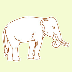 elephant style sketch illustration hand drawn vector