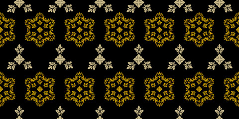 Ethnic motif. Ikat geometric folklore background. all over seamless pattern digital print design