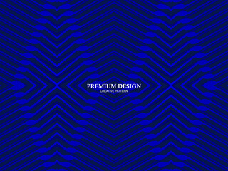 Premium background design with diagonal dark blue stripes pattern. Vector horizontal template for digital lux business banner, contemporary formal invitation, luxury voucher, prestigious gift certific