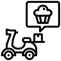 CAKE,delivery,motorcycle,work,food,working.svg