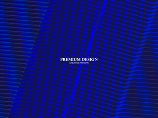 Premium background design with diagonal dark blue stripes pattern. Vector horizontal template for digital lux business banner, contemporary formal invitation, luxury voucher, prestigious gift certific