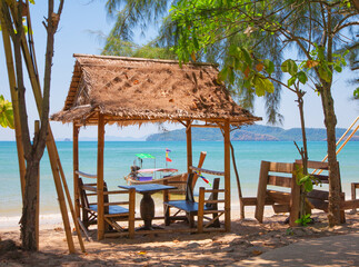 Beach hut, Ao Nang Beach, Krabi Province, Thailand.